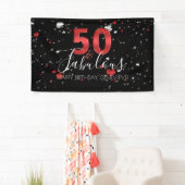 50 en Fabulous | Casino Vegas Birthday Spandoek (Insitu)