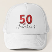 50 en Fabulous | Casino Vegas Birthday Trucker Pet (Voorkant)