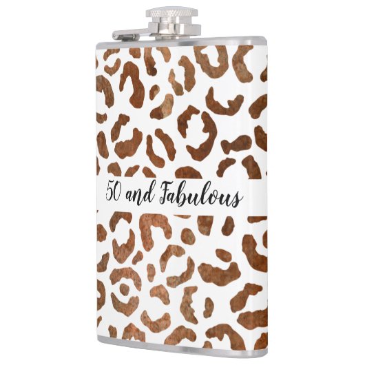 50 en Fabulous Cheetah Print Abstract Heupfles (Links)