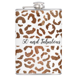 50 en Fabulous Cheetah Print Abstract Heupfles