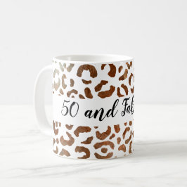 50 en Fabulous Cheetah Print Abstract Koffiemok