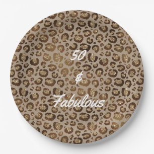 50 en Fabulous Cheetah Print Papieren Bordje