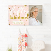 50 en Fabulous Chic Pink 50th Birthday Spandoek (Insitu)