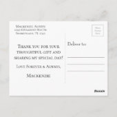 50 en Fabulous | Classy Gold Zwart-wit Briefkaart (Achterkant)