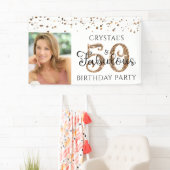50 EN FABULOUS Copper Gold Confetti Foto Spandoek (Insitu)