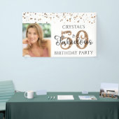 50 EN FABULOUS Copper Gold Confetti Foto Spandoek (Beurs)