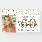 50 EN FABULOUS Copper Gold Confetti Foto Spandoek (Horizontaal)