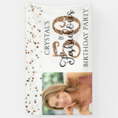 50 EN FABULOUS Copper Gold Confetti Foto Spandoek (Verticaal)