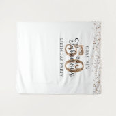 50- EN FABULOUS Copper Gold Party-achtergrond Wandkleed (Voorkant (horizontaal))