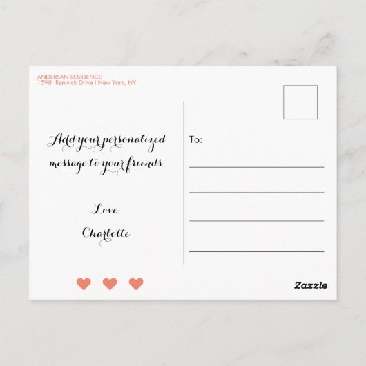 50 en Fabulous Coral 50th Verjaardag Uitnodiging (Achterkant)