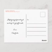 50 en Fabulous Coral Foto 50e Verjaardag Invit. Briefkaart (Achterkant)