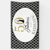 50 en Fabulous Custom 50th Birthday Spandoek (Verticaal)