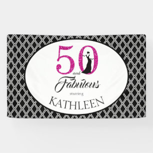 50 en Fabulous Custom 50th Birthday Spandoek
