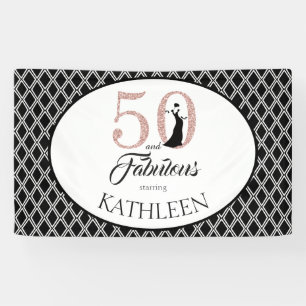 50 en Fabulous Custom 50th Birthday Spandoek