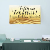 50 en Fabulous Custom 50th Verjaardagsfeest Spandoek (Beurs)