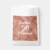 50 en Fabulous Custom Birthday Bedankzakje (Voorkant)