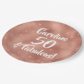 50 en Fabulous Custom Birthday Papieren Bordje (Gekanteld)