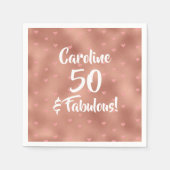 50 en Fabulous Custom Birthday Servet (Voorkant)