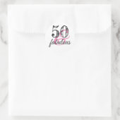 50 en fabulous Custom Ronde Sticker (Tas)