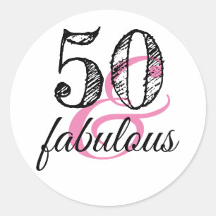 50 en fabulous Custom Ronde Sticker