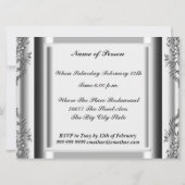 50. en Fabulous Damask Birthday Party Kaart (Achterkant)