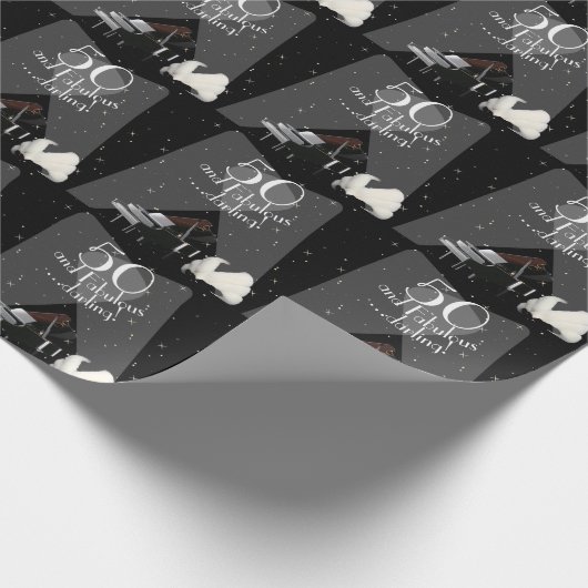 50 en Fabulous Darling Cadeaupapier (Hoek)