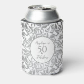 50- en Fabulous Decorative Silver Floral Pattern Blikjeskoeler (Blikje Achterkant)