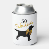 50 en Fabulous-Dog Years - Funny Black Lab Gold Blikjeskoeler (Blikje Voorkant)
