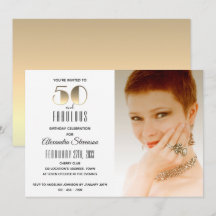 50 en Fabulous Eenvoudig Elegant Goud 50ste Verjaa