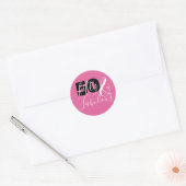 50 En Fabulous Elegant 50ste Roze Verjaardagsfeest Ronde Sticker (Envelop)