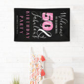 50 en Fabulous Elegant 50th Birthday Party Spandoek (Insitu)