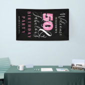50 en Fabulous Elegant 50th Birthday Party Spandoek (Beurs)