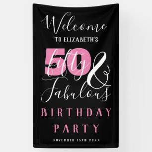 50 en Fabulous Elegant 50th Birthday Party Spandoek