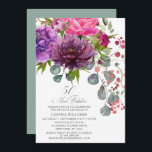 50 en Fabulous Elegant Floral 50th Birthday Kaart<br><div class="desc">50 en Fabulous Elegant Floral 50th Birthday Invitations zijn uitgerust met een stijlvolle waterverf bloem in roze,  paarse en bogundische roze roze,  met groene bloem. Voeg eenvoudig uw douanetekst voor uw vijftigste verjaardagsuitnodigingen toe. Gepersonaliseerd door de tekst in de tekstvakjes uit te geven verstrekt. Ontworpen door ©Evco Studio www.zazzle.com/store/evcostudio</div>