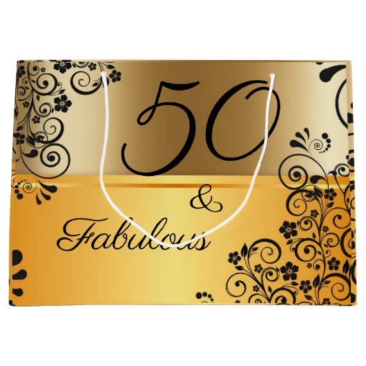 50 en Fabulous Elegant Groot Cadeauzakje (Voorkant)