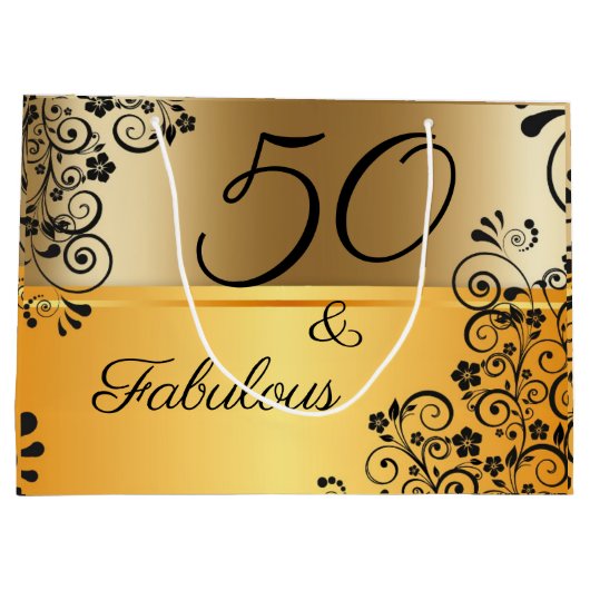 50 en Fabulous Elegant Groot Cadeauzakje (Achterkant)