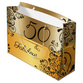 50 en Fabulous Elegant Groot Cadeauzakje (Achterkant Gekanteld)