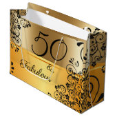 50 en Fabulous Elegant Groot Cadeauzakje (Voorkant Gekanteld)