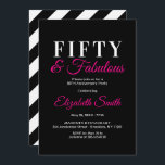 50 en Fabulous Elegant Heet Roze 50ste Verjaardag Kaart<br><div class="desc">Vijftig en Fabulous,  een fancy,  roze design,  een geweldige manier om een 50e verjaardag in stijl te vieren</div>