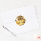 50 en Fabulous Elegant Ronde Sticker (Envelop)