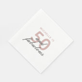 50 en Fabulous Elegant Roze 50ste Verjaardagsfeest Servet (Hoek)