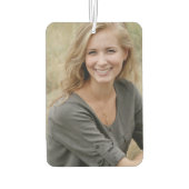 50 en Fabulous Elegant Script Birthday Foto Luchtverfrisser (Achterkant)