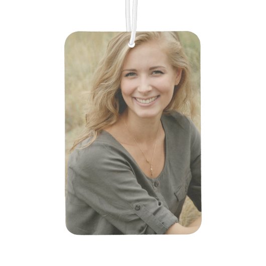 50 en Fabulous Elegant Script Birthday Foto Luchtverfrisser (Achterkant)