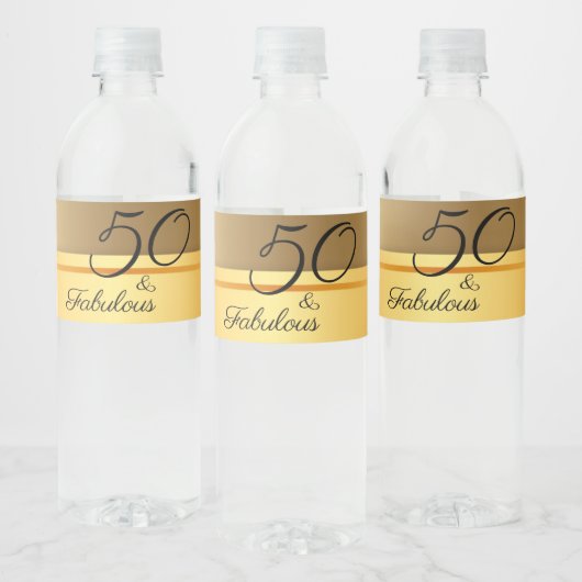 50 en Fabulous Elegant Waterfles Etiket (Flessen)