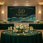 50 en Fabulous Emerald Green Agate 50th Birthday Spandoek