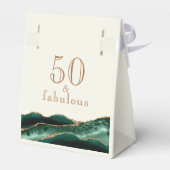 50 en Fabulous Emerald Green Gold Agaat Dank u Bedankdoosjes (Achterkant)