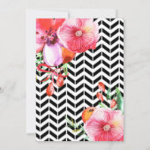 50 en Fabulous Floral 50th Birthday Invitation Kaart (Achterkant)