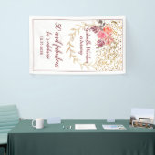 50 en Fabulous Floral Pink Marsala Glitter Spandoek (Beurs)