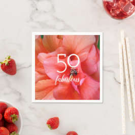 50 en Fabulous Flower Photo Birthday Party Servet