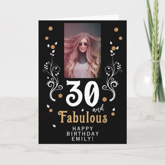 50 en Fabulous Foliage 50th Birthday Foto Kaart (Voorkant)
